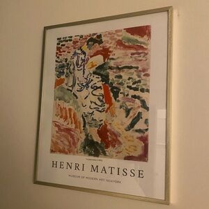 Henri Matisse framed print. 16.5x20.5”